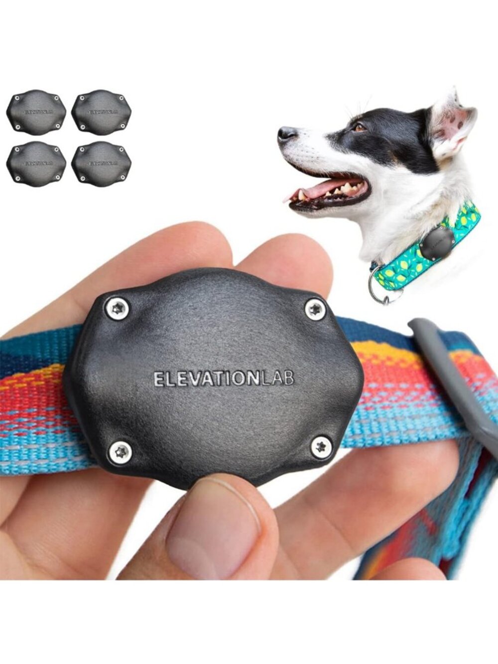 Waterproof Dog Collar Holder for AirTag - 4 Pack, Secure & Durable Tracking